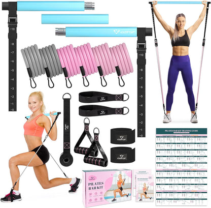 Drążek Pilates z Gumami Oporowymi
